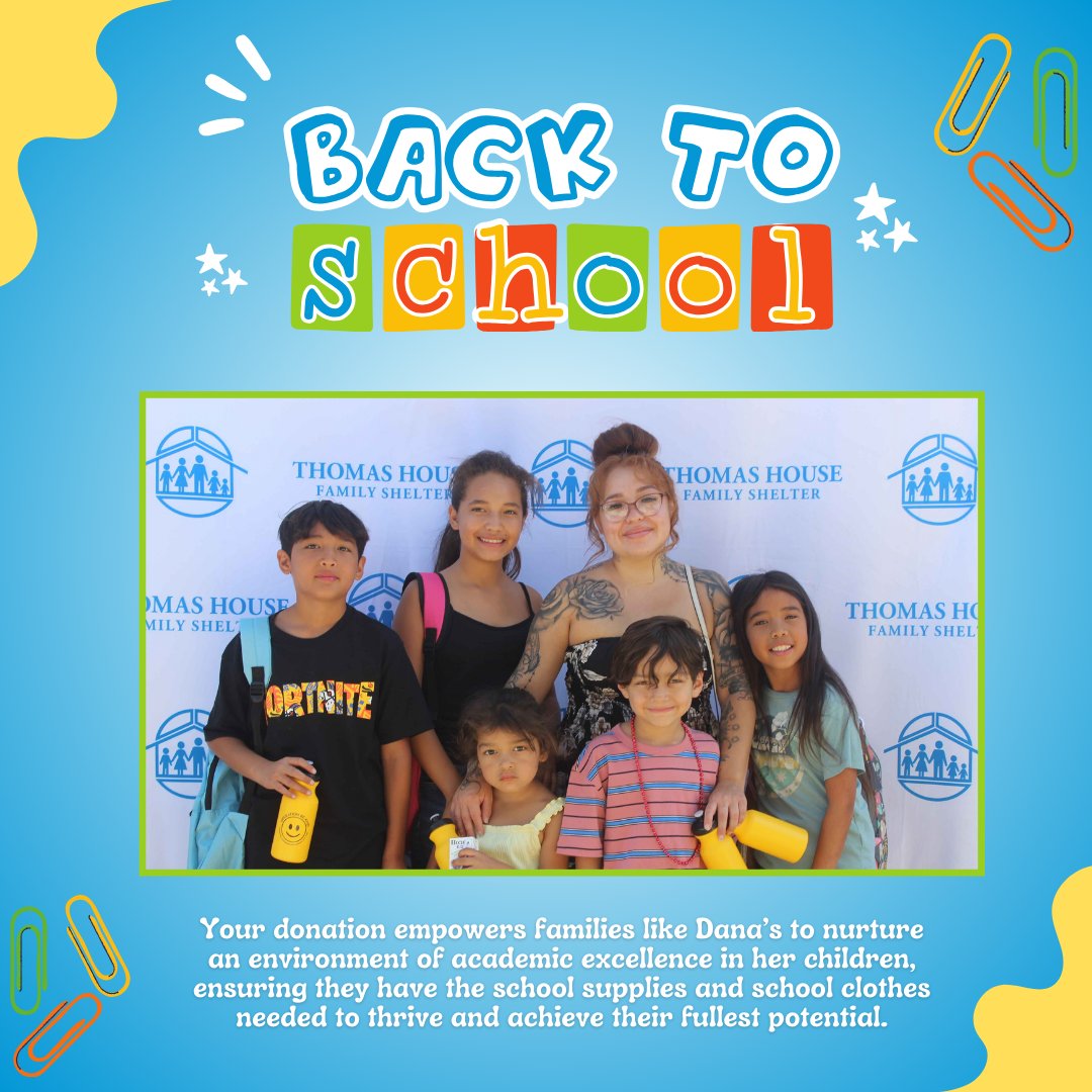 📚✏️ Help us support youth with our Back to School Supply Drive! From May 17th to July 26th, we're collecting school supplies to ensure every child is equipped for the new school year. Together, let's give every child the opportunity to thrive in their education journey!​ #THFS