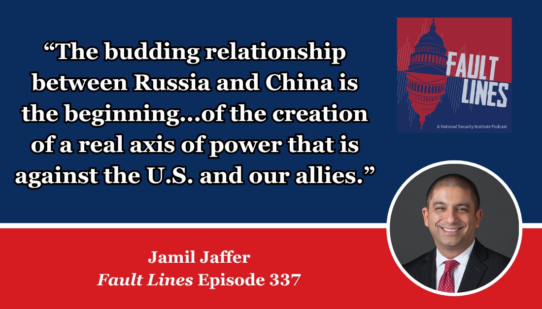 On Fault Lines Ep. 337, @jamil_n_jaffer, @NotTVJessJones, @lestermunson, and @morganlroach discussed Russian President Putin’s recent meeting with Chinese President Xi in Beijing midst the ongoing war in Ukraine. Watch: youtube.com/watch?v=nxuxAl… Listen: open.spotify.com/episode/2mcTjE…