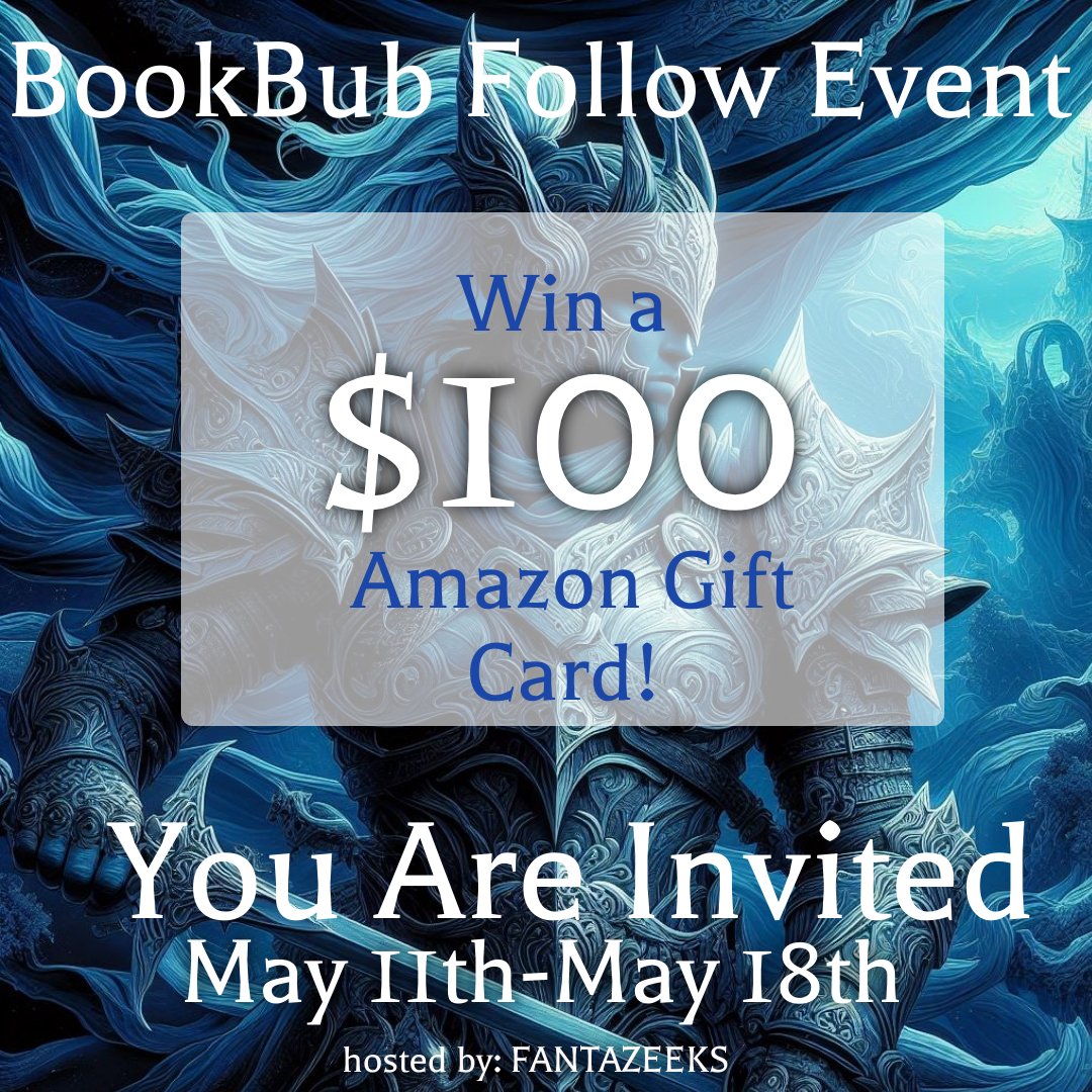 Enter now for your chance to win a $100 Amazon Gift Card. Rules: Follow as many authors as you like. More points… better chances. rafflecopter.com/rafl/display/c… Good Luck! #BookBub #GiftCard #Books #amazon #Fantasy #AuthorsofBookbub #authorlove @zee_kelley