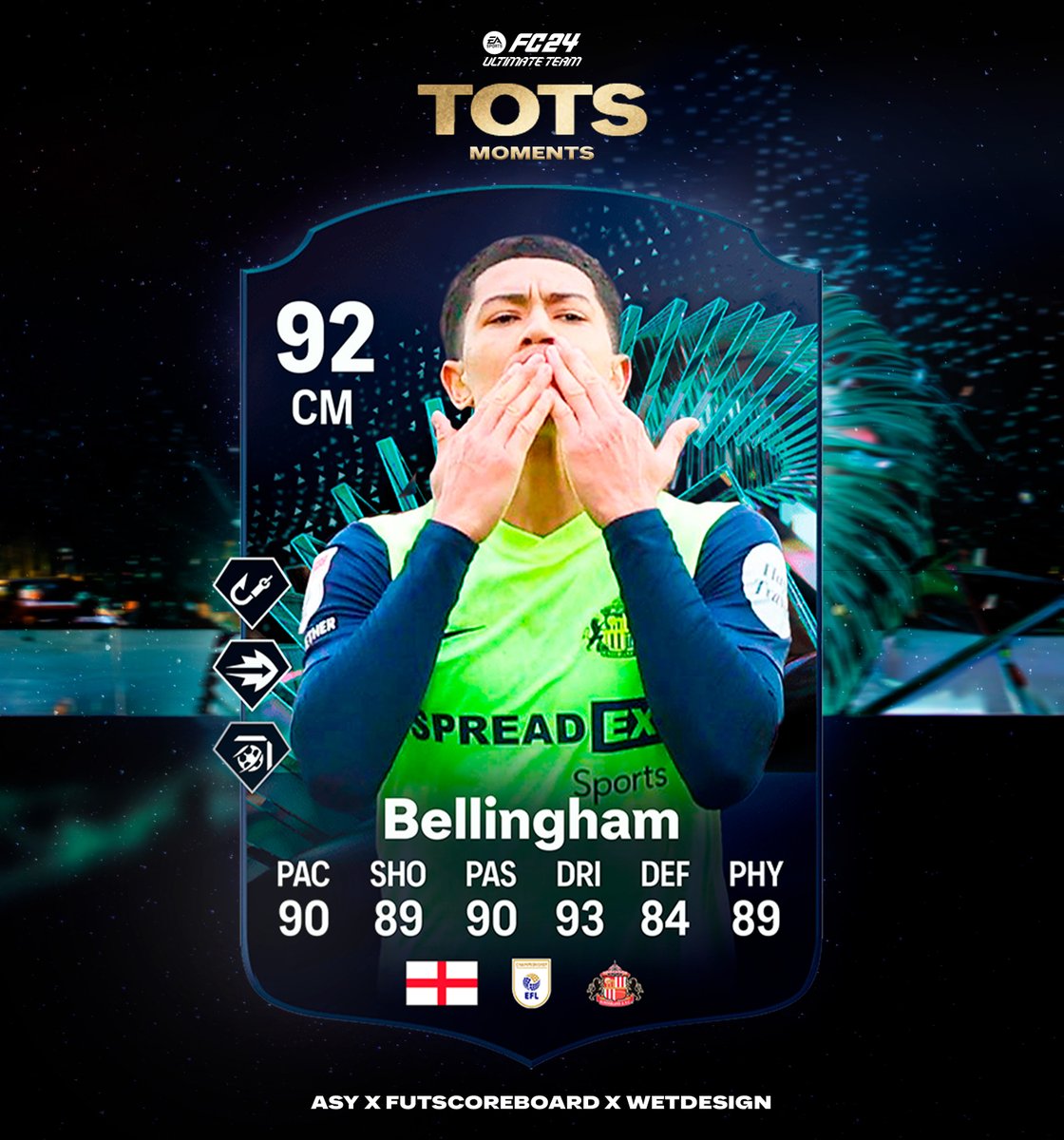 🚨JOBE BELLINGHAM🏴󠁧󠁢󠁥󠁮󠁧󠁿 is added to come in TOTS Mixed 4 Team! Official PlayStyle's & Stats✅ Following in your brother's footsteps, good luck Jobe! Make sure to follow @AsyFutTrader , @Fut_scoreboard and me for more!😍