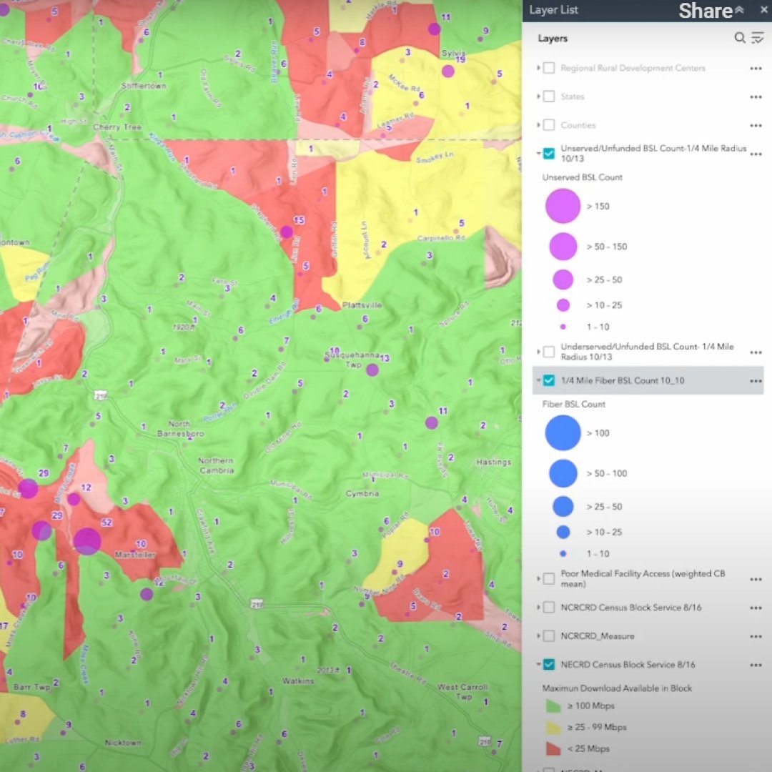 Dive into #AgTech Episode 10! Geospatial Intelligence uses spatial data to assist with real-time decisions. Working with PBDA @PSUExtension helped bring over $117.6 million to PA for #broadband deployment. #geospatialintelligence Check the tools at loom.ly/bMLpyQM