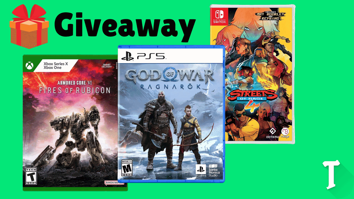Tribune.link (@tribunelink) on Twitter photo Gaming Giveaway 💚❤️💙
Enter for a chance to win Armored Core VI on Xbox, God of War Ragnarok on PS5, or Streets of Rage 4 on Switch!
✅ Like + Repost
✅ Follow me and <a href="/GamingTribune_/">Gaming Tribune</a>
✅ Reply your favorite game
✅ Use link below for 10+ bonus entries! 🚀 Gaming Giveaway 💚❤️💙
Enter for a chance to win Armored Core VI on Xbox, God of War Ragnarok on PS5, or Streets of Rage 4 on Switch!
✅ Like + Repost
✅ Follow me and <a href="/GamingTribune_/">Gaming Tribune</a>
✅ Reply your favorite game
✅ Use link below for 10+ bonus entries! 🚀