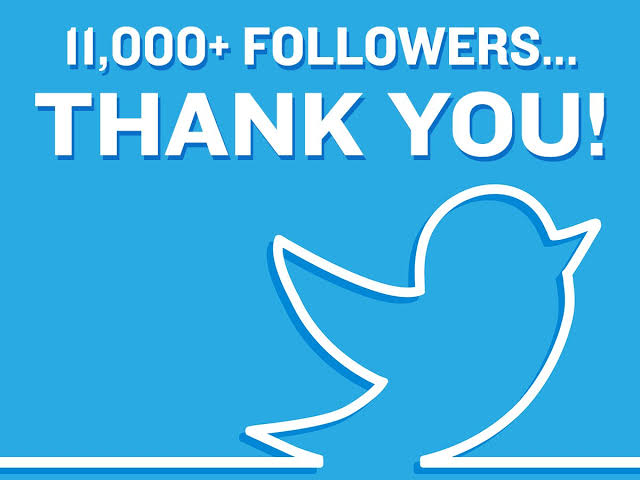 Officially 11000 followers on Twitter Thank you all