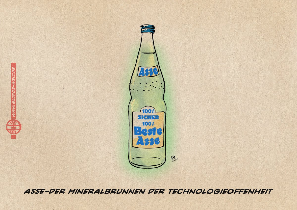 Man überlegt also allen Ernstes die Asse aufzugeben und den Schacht absaufen zu lassen. Zu deutsch die Verteilung der Radioaktivität dem Zufall der Wasseradern zu überlassen. Ich bin ja dafür, dass man fortan Atomjünger*innen mit bestem Asse Mineral beliefert.