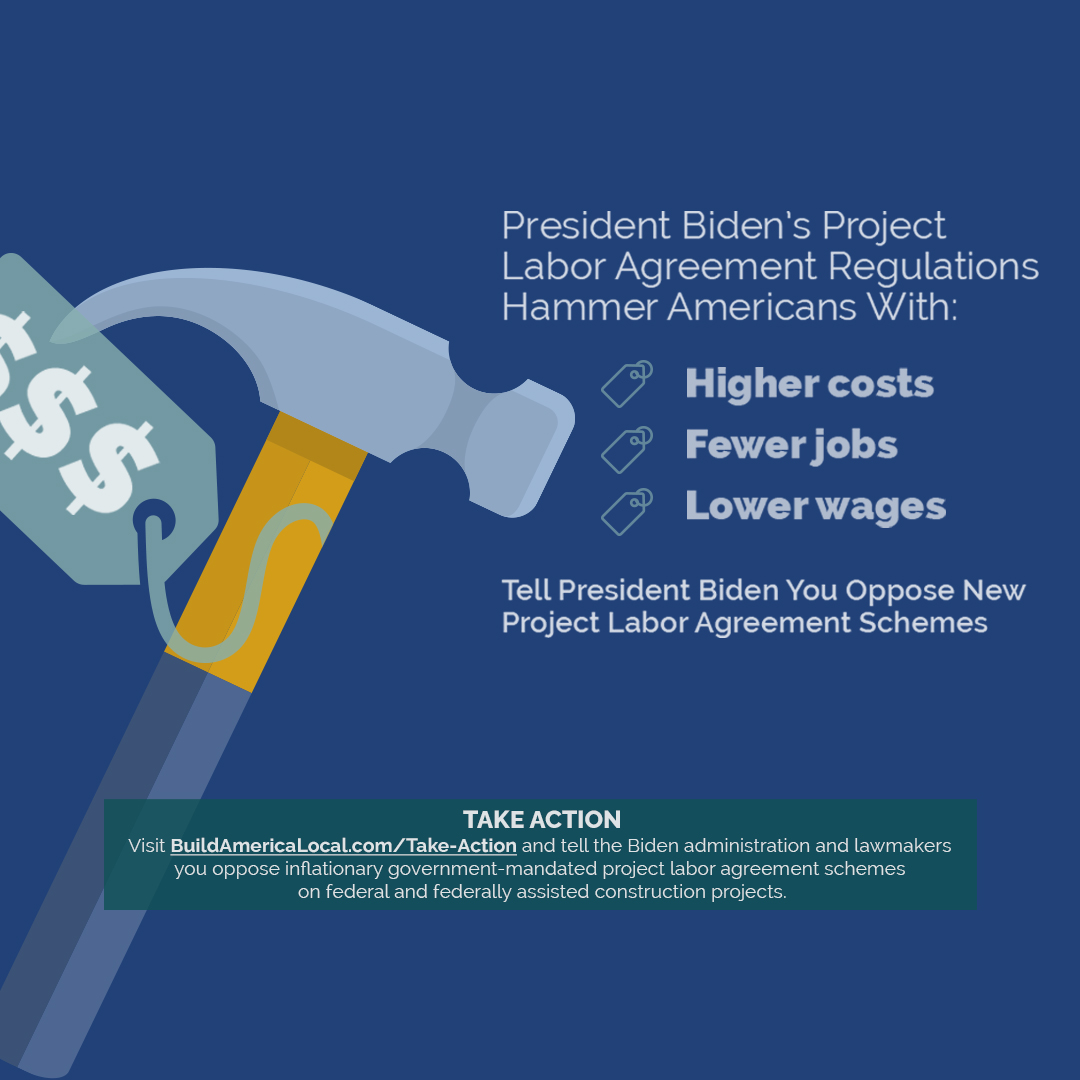 abcnmchapter's tweet image. Pres. Biden’s divisive project labor agreement policies stand in the way of Americans being #UnitedForInfrastructure! Visit BuildAmericaLocal.com and tell elected leaders to let the best local #construction workers and businesses compete to rebuild America.

#ABCMeritShopProud