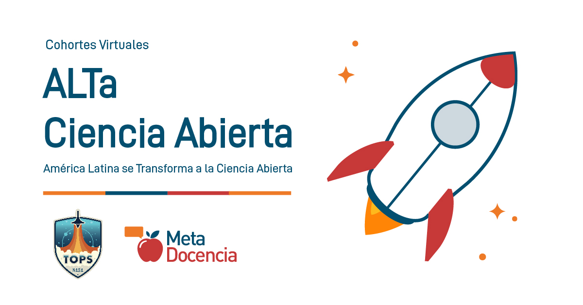 🚀 Súmate a #ALTaCA, las cohortes de formación para extender los principios de la #CienciaAbierta en América Latina y más allá 🌎. 🙋🏼‍♀️🙋🏼‍♂️ Formato virtual y 100% en español. Inscripción gratuita y abierta en: metadocencia.org/alta-ca/1-2024/
