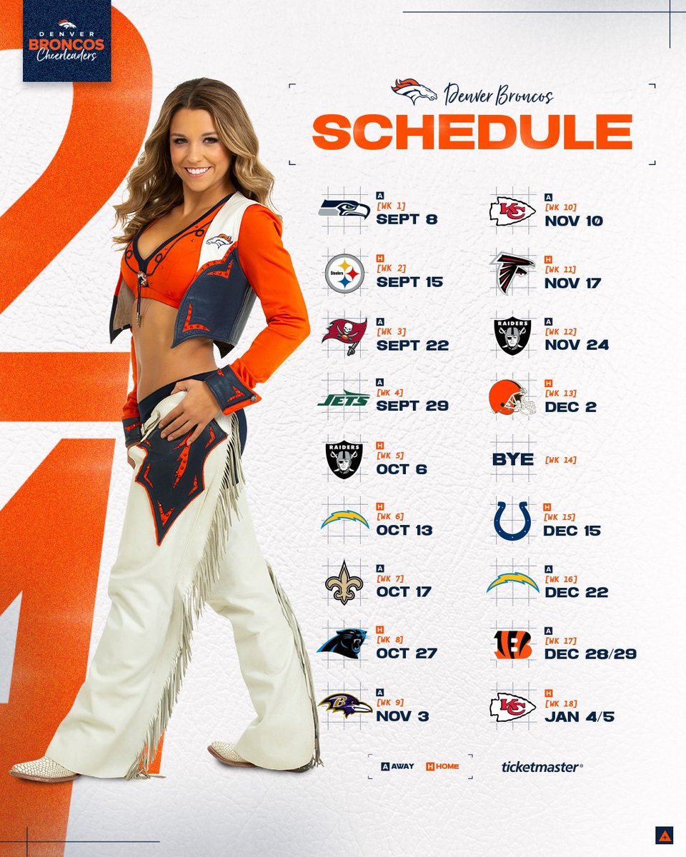 Time to dust off your boots #BroncosCountry, the 2024 schedule is here! 🏈 🗓️ What game are you most excited for? 

#DBC2024 | #NFLScheduleRelease | #AFC