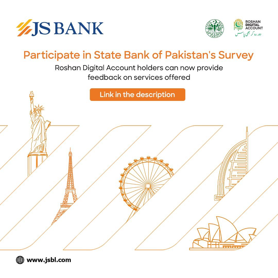 Your Feedback Matters! RDA account holders can now participate in the SBP Survey to provide feedback on the services. Click here: surveyctosbp.surveycto.com/collect/custom… The information collected will be used for policy making and kept confidential by SBP #JSBank #BarhnaHaiAagay #RDA #SBP