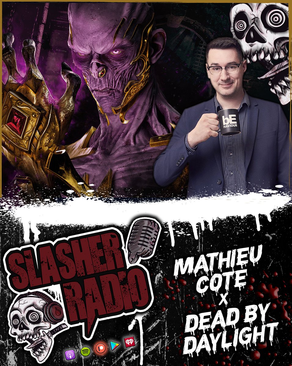 Mathieu Cote RETURNS Listen/Sub👇 linktr.ee/SlasherRadio PREMIERE TODAY 6pm EST👇 youtu.be/SyTx-H7oj6I We talk 🔪New/Upcoming Modifiers & Modes 🔪Anniversary/Masquerade Event 🔪DnD Chapter 🔪 VECNA 🔪 Castlevania 🔪Cross Progression 🔪 Dev Update & MORE #BHVR #DeadbyDaylight