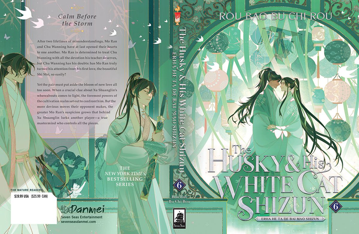 New cover reveal! ✨ THE HUSKY AND HIS WHITE CAT SHIZUN: ERHA HE TA DE BAI MAO SHIZUN (NOVEL) Vol. 6, the NYT bestselling #danmei series by Rou Bao Bu Chi Rou w/ art by St—out in English print/digital this August! #2ha #erha #SevenSeasDanmei

Preorder now:
sevenseasdanmei.com/#erha6