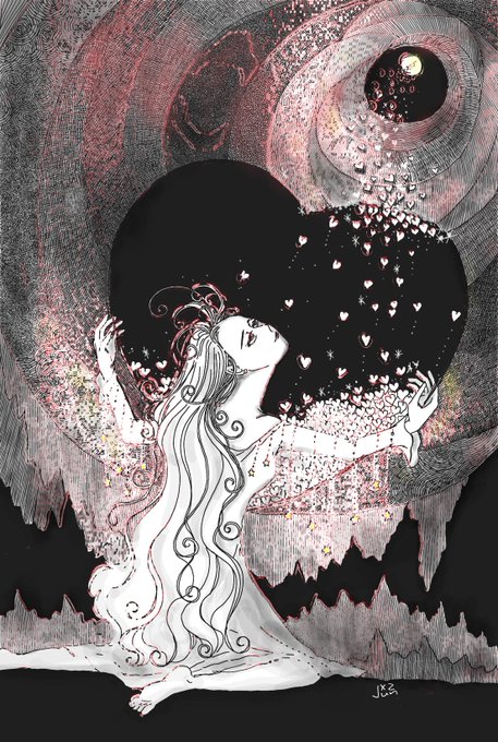 「1girl moon」 illustration images(Latest)