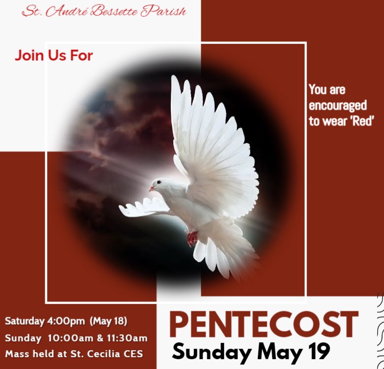 Please Join us on Pentecost Sunday!