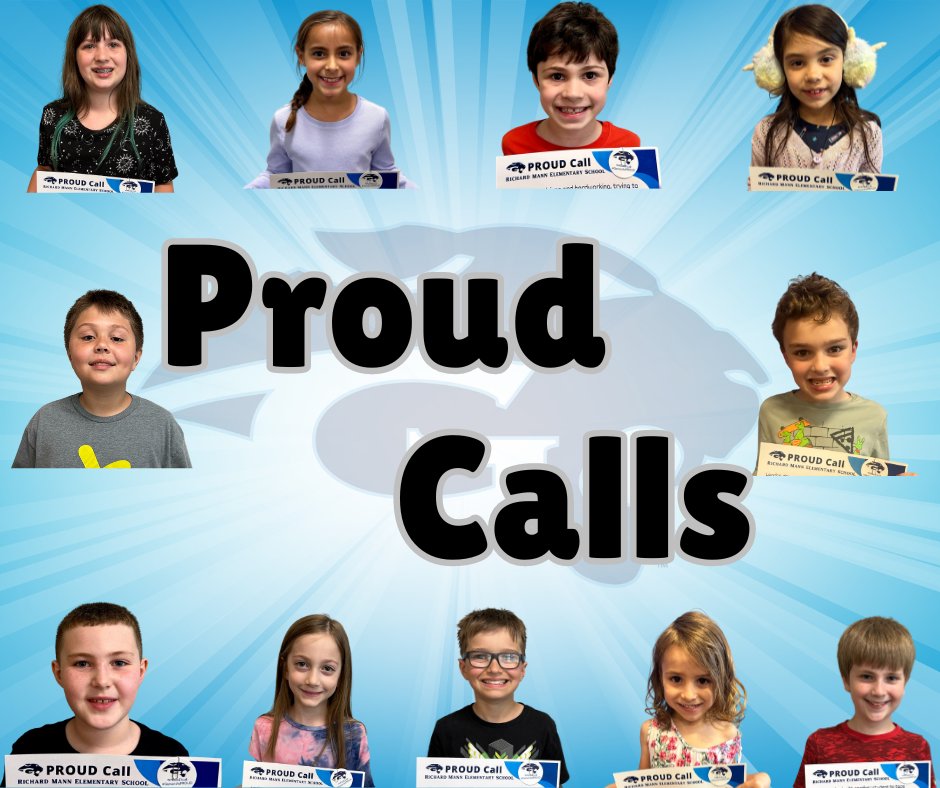 Congrats to this week’s #ProudCall students at RMES! Principal @Katy_Lumb, along with Assistants to the Principal Boyer and Lovier, joined the students pictured here to call home together & share good news about something that happened at school during the week. #GanandaProud