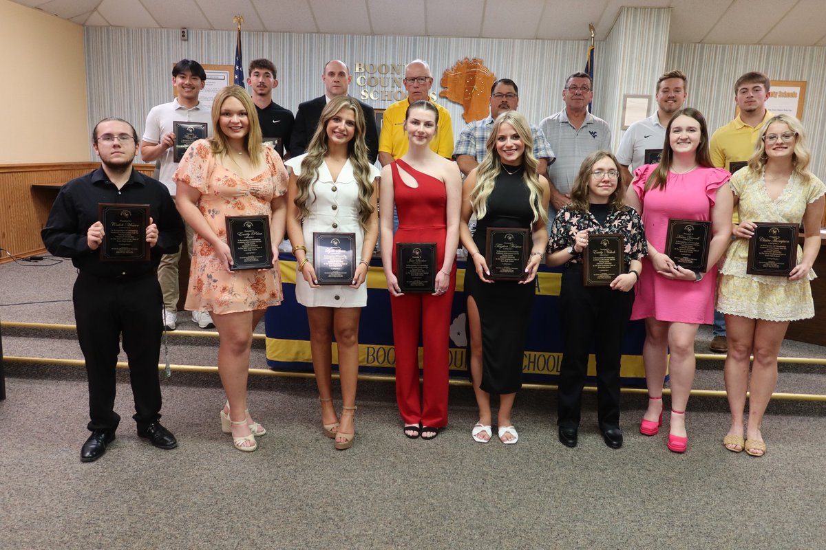 Students with highest honors from Scott High School, Sherman High School, and Van High School were honored and presented with a plaque at a special Boone County Board of Education meeting yesterday.  #Congratulations #HighestHonors #GoSkyhawks #RollTide #GoBulldogs