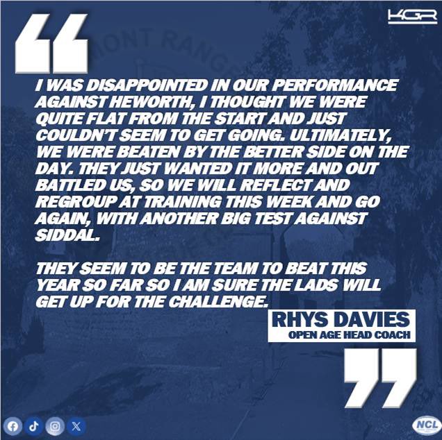 𝘾𝙊𝘼𝘾𝙃𝙀𝙎 𝘾𝙊𝙈𝙈𝙀𝙉𝙏𝙎 🗣️ Ahead of our @OfficialNCL game against @siddalrl this weekend we once again grabbed a few words from our Head Coach @RhysDavies87. You can see what he had to say below ⬇️ #UpTheMont | #TheTeamForMe | #CowshedArmy🐮🛖