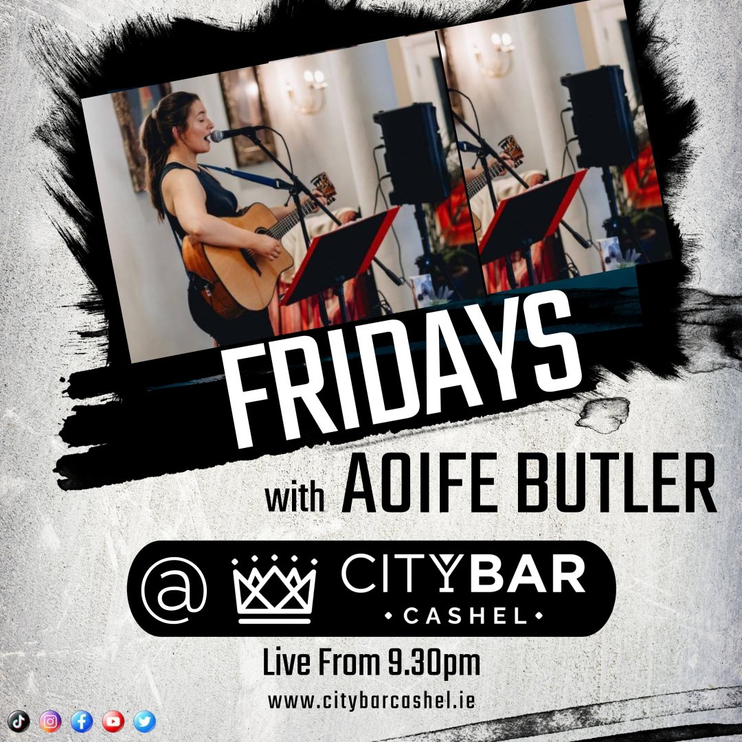 ⭐️ TONIGHT@citybarcashel ⭐️

🎶 Live Music With Aoife Butler 🎶
⁣
.⁣
.⁣
.⁣
.⁣
.⁣
#acoustic #coversong #guitarcover #guitarplayer #guitars #hardrock #indieartist #indiemusic #livemusic #liveshow #musicfestival #musicianlife #musicindustry #musicismylife #musiclife #music