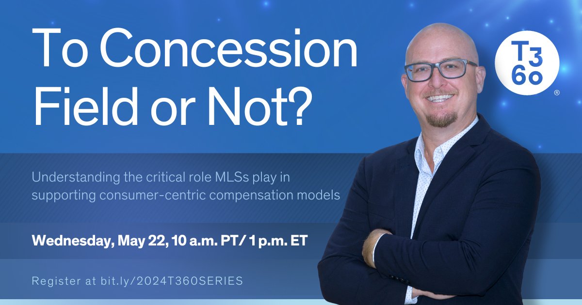To Concession Field or Not? Understanding the critical role MLSs play in supporting consumer-centric compensation models. Register Now at: bit.ly/2024T360SERIES <a href="/ClintSkutchan/">ClintSkutchan</a> <a href="/jackmiller/">Jack Miller</a>