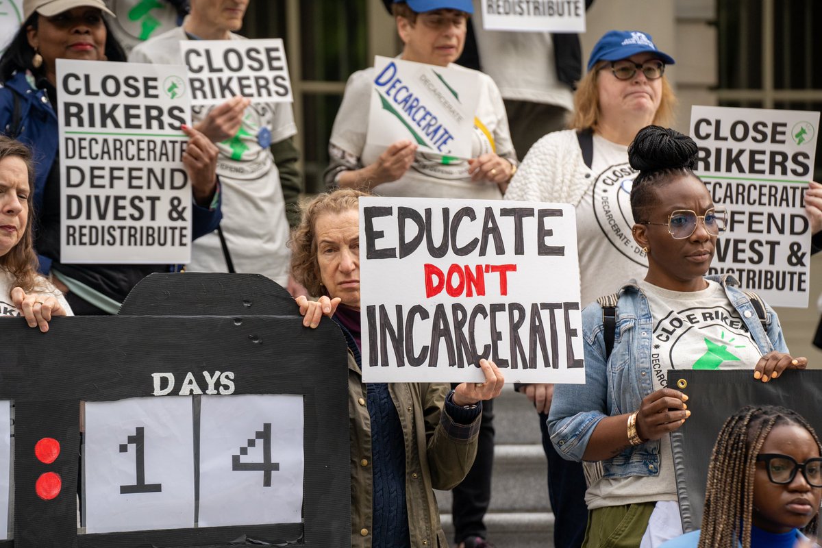 As part of the Close Rikers coalition, we proudly joined partners today to demand a #CloseRikers budget. We need to reallocate those funds and the city must invest in alternatives to incarceration such as housing, healthcare, education, employment, and services for youth and the