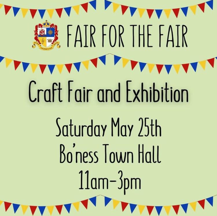 Support the Bo'ness Fair by heading along on the 25th May!