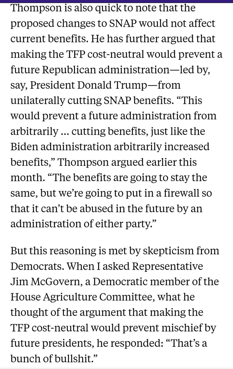 The House GOP farm bill includes a change to the way SNAP is calculated. Democrats and anti-hunger advocates this change would amount to a major cut to SNAP that would affect millions of people. My latest: newrepublic.com/article/181702…