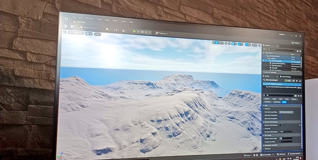 My Progress in Unreal Engine 5 i made the terrain in Gaea #3d #unrealengine #gaea #landscape #gamemaking #unrealengine5 #3dartist #3dart #terrain #fypシ゚ #fyp #foryoupageシ #foryou #artistontwitter #3dartistontwitter