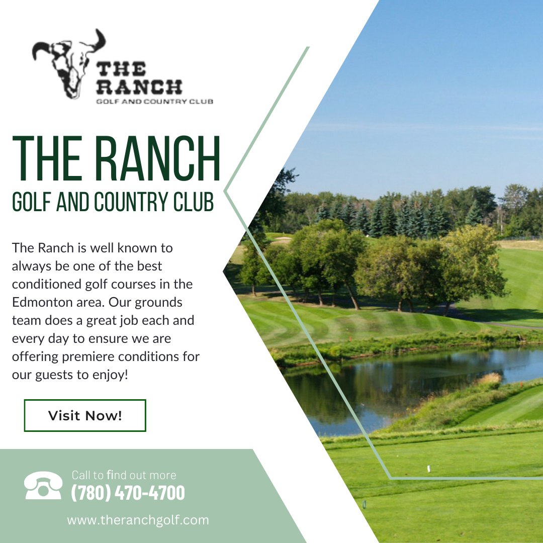 The Ranch is well known to always be one of the best conditioned golf courses in the Edmonton area. Our grounds team does a great job each and every day to ensure we are offering premiere conditions for our guests to enjoy!

#yeggolf #ranchgolfyeg #golflife