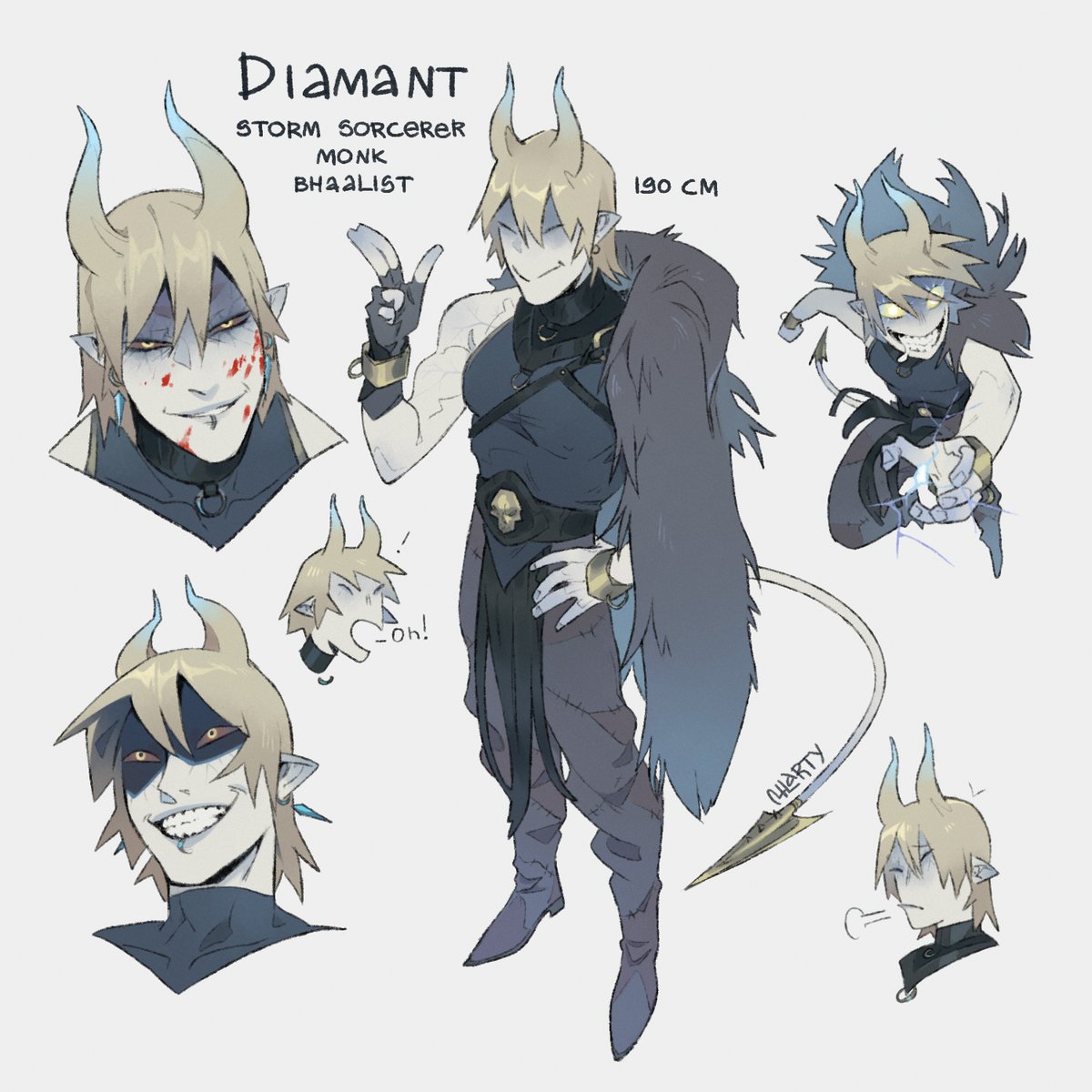 「finally ref sheet for Diamant, the curse」|MLarty 🦷のイラスト