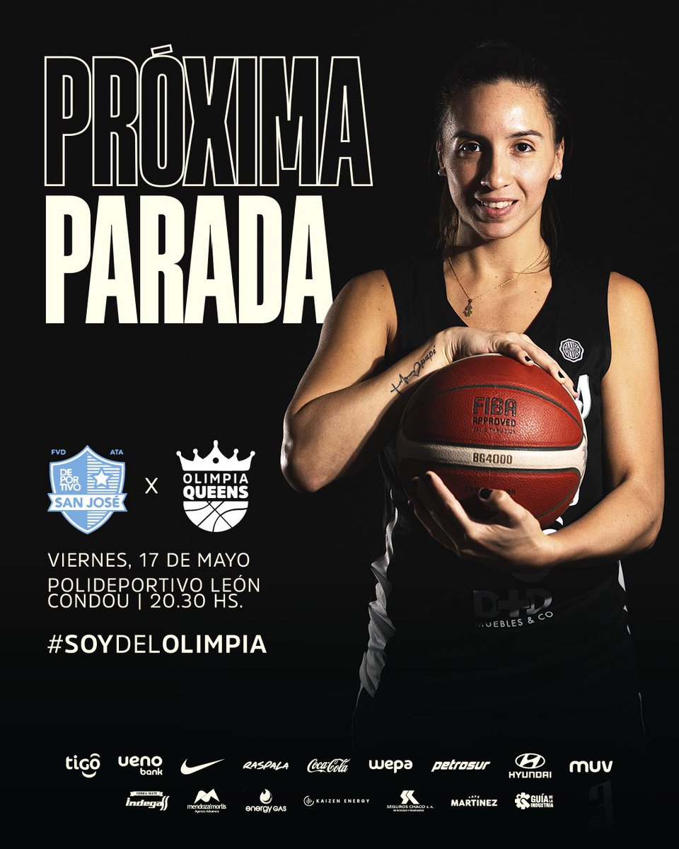 ¡𝐇𝐎𝐘!

Esta noche hay juego de las #Queens ante Deportivo San José en el Polideportivo León Condou.

¡A ganar, chicas! 💪🏻

#GoQUEENS👸 

#SoyDelOlimpia ⚪️⚫️⚪️