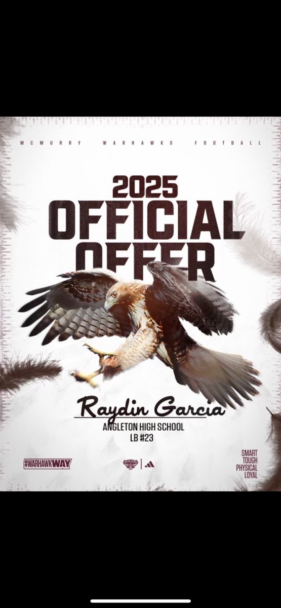 Raydin . G (@garciaraydin) on Twitter photo #AGTG After a long conversation with <a href="/Coach_Watkins33/">Broc Watkins</a> I’m blessed and honored to receive and offer from <a href="/McMURRYFOOTBALL/">McMURRY FOOTBALL</a> #AGTG After a long conversation with <a href="/Coach_Watkins33/">Broc Watkins</a> I’m blessed and honored to receive and offer from <a href="/McMURRYFOOTBALL/">McMURRY FOOTBALL</a>