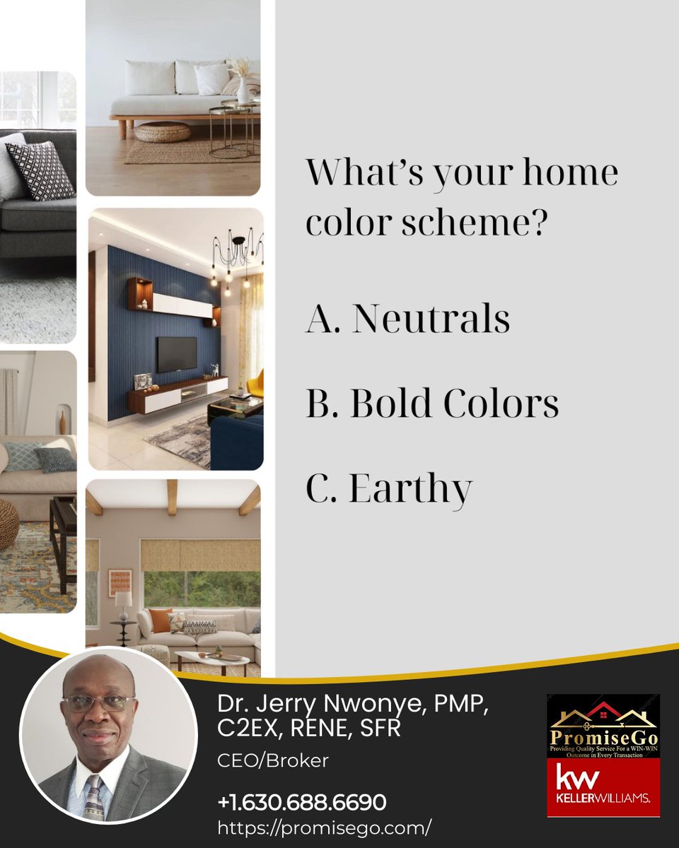 Every color in your home tells a story. Cool blues, vibrant yellows, earthy tones—what's your color narrative? Dive into the hues shaping your space. 

#homecolors #lifestyle #realestateagent #homebuyingtips #realestateadvice #homesearch #propertybuying #homebuyingprocess