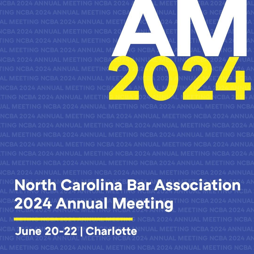 Don’t miss out on registering for this year’s NCBA Annual Meeting in Charlotte! #NCBAAM24 will take place June 20-22 and will include engaging CLE programs and professional development, awards ceremonies and more. Learn more and register today: buff.ly/4bjWRUf.