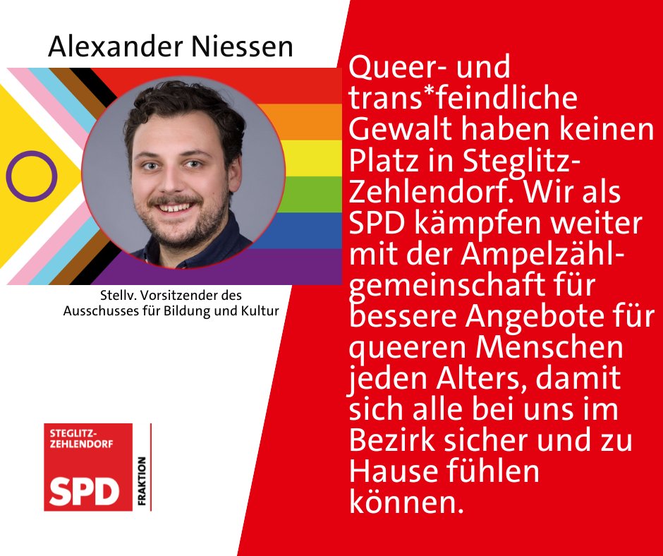 #spd #spdsz #bvvsz #steglitz #zehlendorf #steglitzzehlendorf #steze #berlin #berlinsz #lokalpolitik #IDAHOBIT #homophobie #diskriminierung #ausgrenzung #fürSievorOrt @spd_steglitzzehlendorf @spdberlin @SPD_SZ