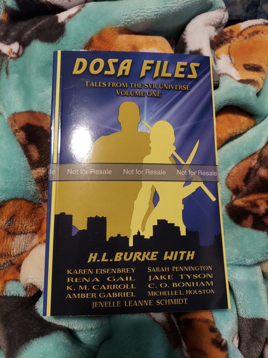 The proof copy for the DOSA Files arrived yesterday. Look at all the authors! Great collection. Time to hunt down those last few typos and get it ready to go! #dosafiles #superherobooks