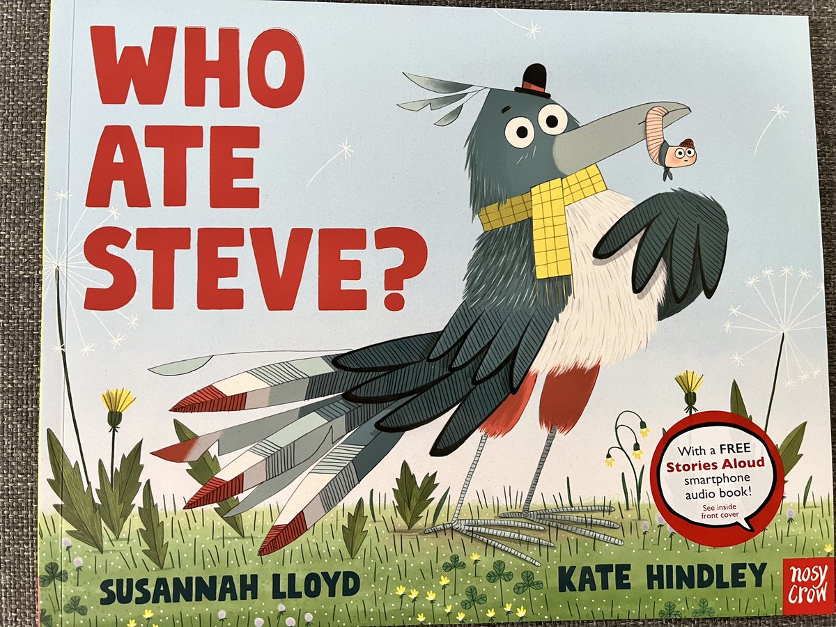 My #PictureBookFriday is the adorably hilarious Who Ate Steve? @Susannah_Lloyd #KateHindley out 6/6/24 for 3+. I love how @NosyCrow have provided it as a free audio story too - great to hear @RichardAyoade! Thanks @thesianpages 📖🪱 checkemoutbooks.wordpress.com/2024/05/17/who…