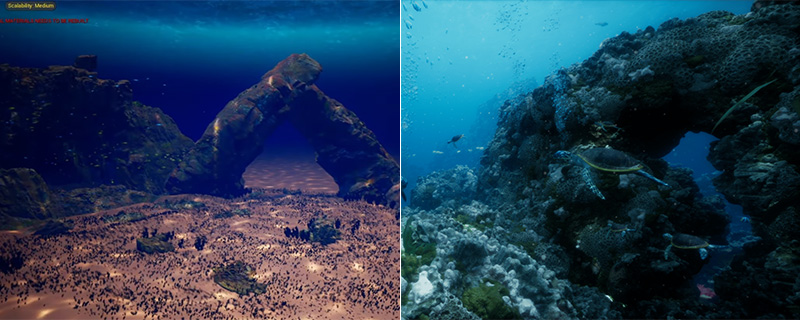 O Ambegame publicou um vídeo tutorial sobre cenas submarinas no Unreal Engine, o autor explica como usar os recursos do Blueprint gratuito, Underwater, em conjunto com Assets da Megascans para produzir imagens subaquáticas.3d1.com.br/noticia/78232