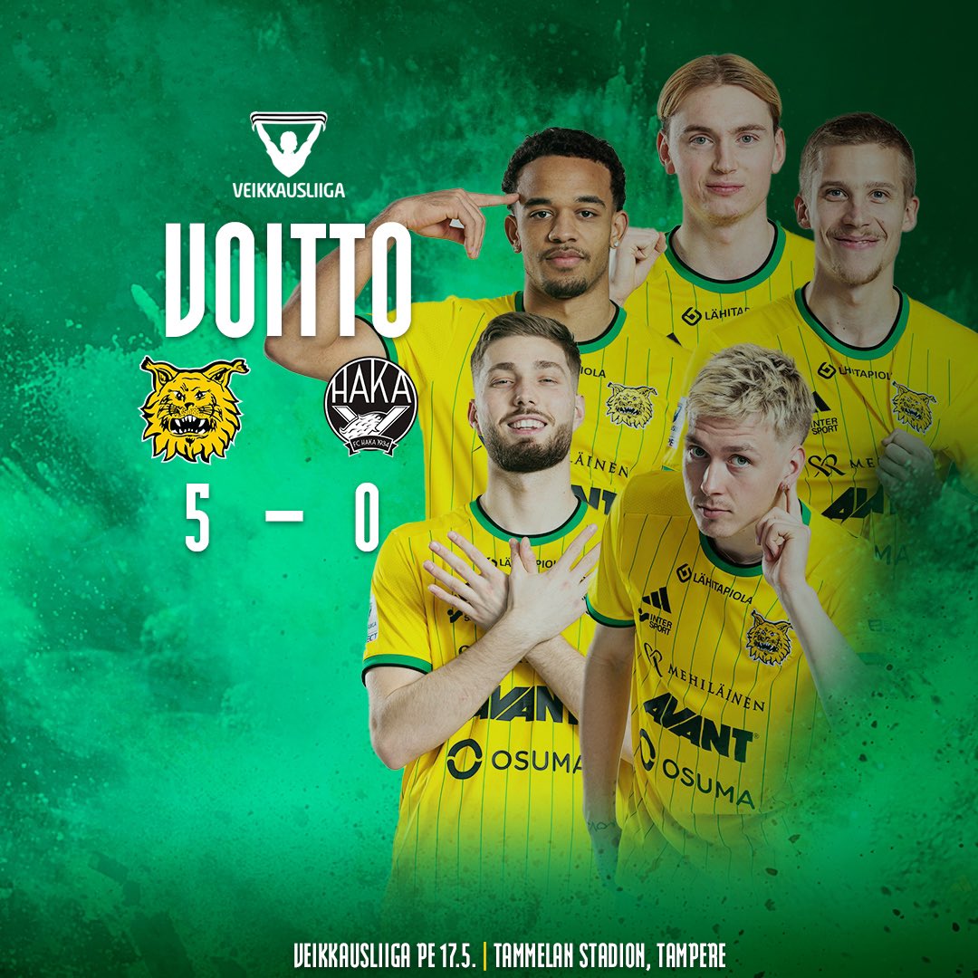 ilvesfootball's tweet photo. 𝗣𝗜𝗥𝗞𝗔𝗡𝗠𝗔𝗔 𝗢𝗡 𝗞𝗘𝗟𝗧𝗔̈𝗩𝗜𝗛𝗥𝗘𝗔̈!! 💛💚 

Ei kahta sanaa, lukemat kertoo kaiken. 💯🔥

#Ilves #Veikkausliiga #PirkanmaanDerby https://t.co/BqX0vGSHhf