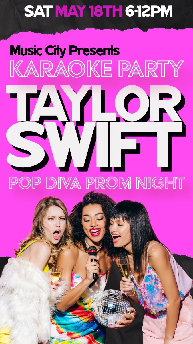 Hey Swifties: Check out this new cool spot for live music AND karaoke in San Francisco: 1353 Bush St., San Francisco CA 94109. Sing and dance to Taylor Swift songs this Saturday May 18 from 6-midnight 🎤 musiccitysf.com @MusicCitySF #karaoke #sanfrancisco #musiccitySF