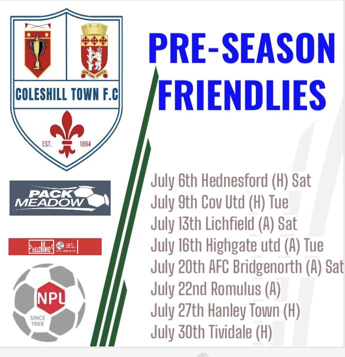 Pre season is now finalised. @GrantJJoshua will be focusing his preparation for 2024/5 season.