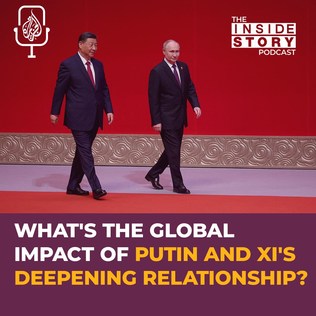 Vladimir Putin's latest visit to China comes as Russia's dependence on Beijing has increased due to sanctions imposed over its invasion of Ukraine. 

🎙 #InsideStory hears from @andymok, @ChrisWeafer and @TheresaAFallon: aj.audio/TISP-812