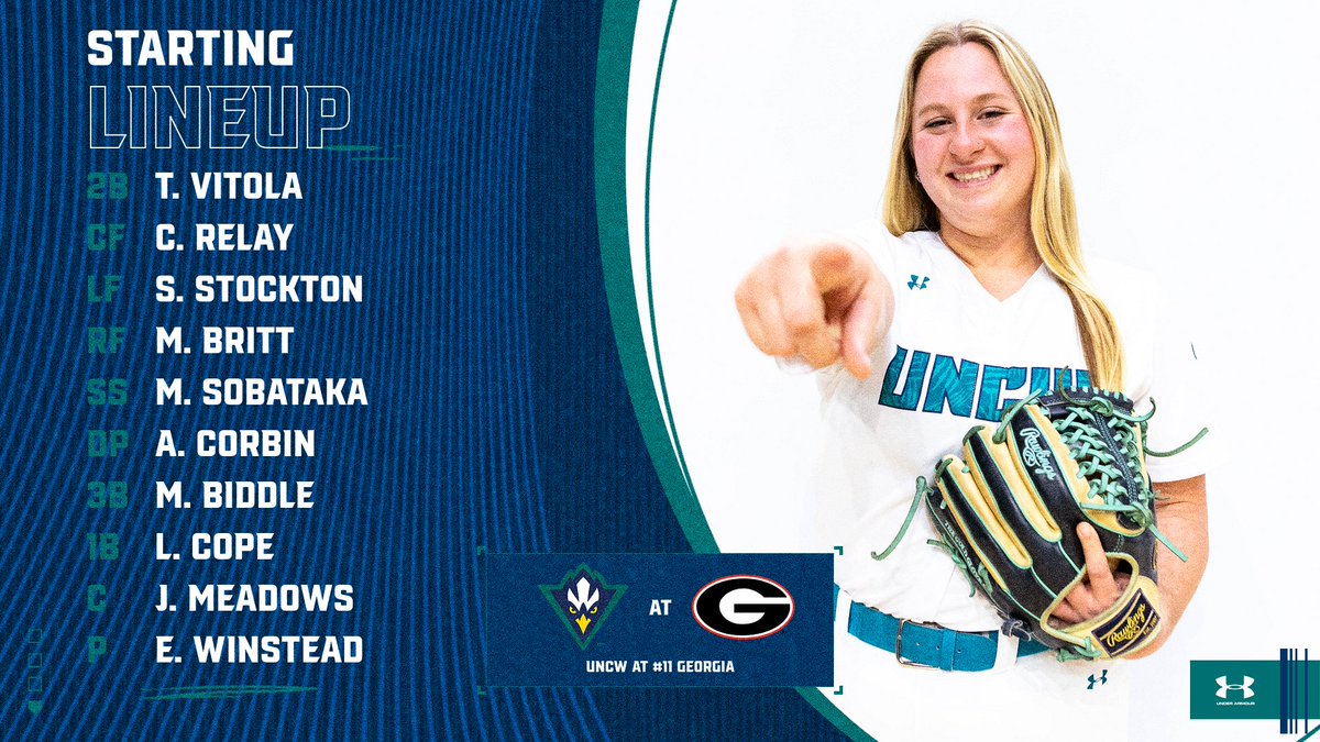 STARTERS at #11 Georgia 💻📊bit.ly/2rWpSF6 #TeamXL | @NCAASoftball