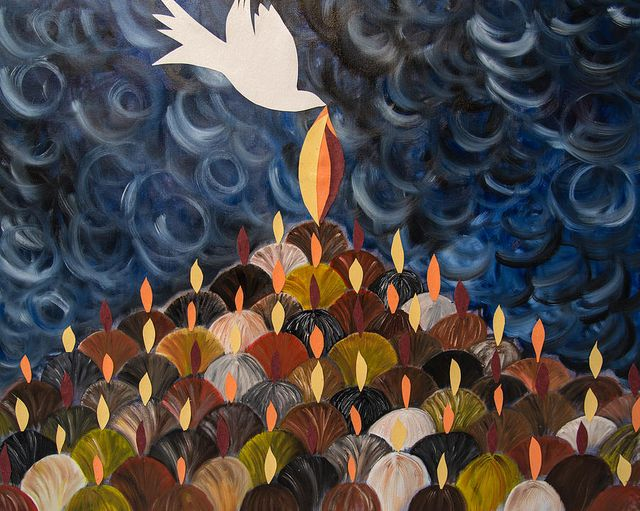 I will pour out my spirit on all my people by Marianne Gonzales
#DivinityArrived #soulfulart #artandfaith #apaintingeveryday
#LoveCameDown #betweenstories #KyrieEleison #goodfriday #easter #resurrection #emmaus #prayers #AscensionDay #PentecostIsComing 
More info in comments. 1/3