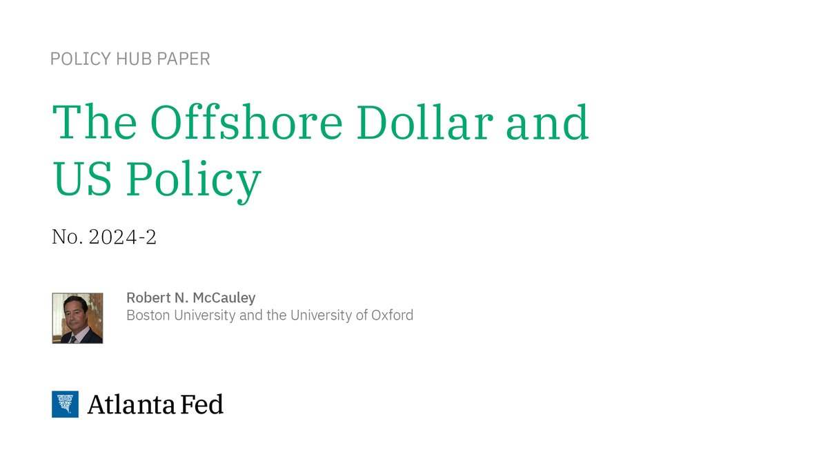 Dollar borrowing outside the United States is large. Lending via central bank swaps enables the Fed to backstop global dollar funding markets at times of strain. This Policy Hub paper examines offshore dollar and US monetary and financial stability policy. atlfed.org/3wHaCNI