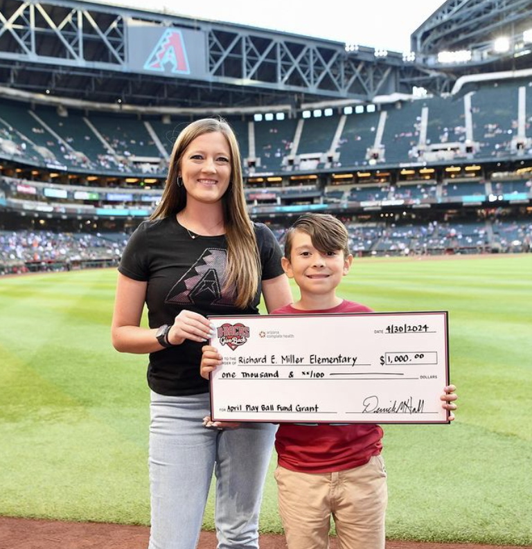 Congratulations to Richard E. Miller for being named a Play Ball Fund Grant recipient by the @Dbacks Foundation! The school plans to utilize the funds to begin a soccer program! A big thank you to the Arizona Diamondbacks Foundation for supporting the #WESDFamily!