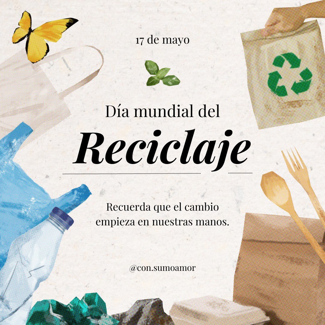 En el Día Mundial del Reciclaje, apoyemos la moda circular. Reducir, reutilizar y reciclar son pasos clave para un futuro sostenible. ¡Juntos podemos hacer la diferencia! 🌱💚  #DiaMundialDelReciclaje #Reciclaje #ModaCircular #Sostenibilidad #CuidadoDelMedioAmbiente