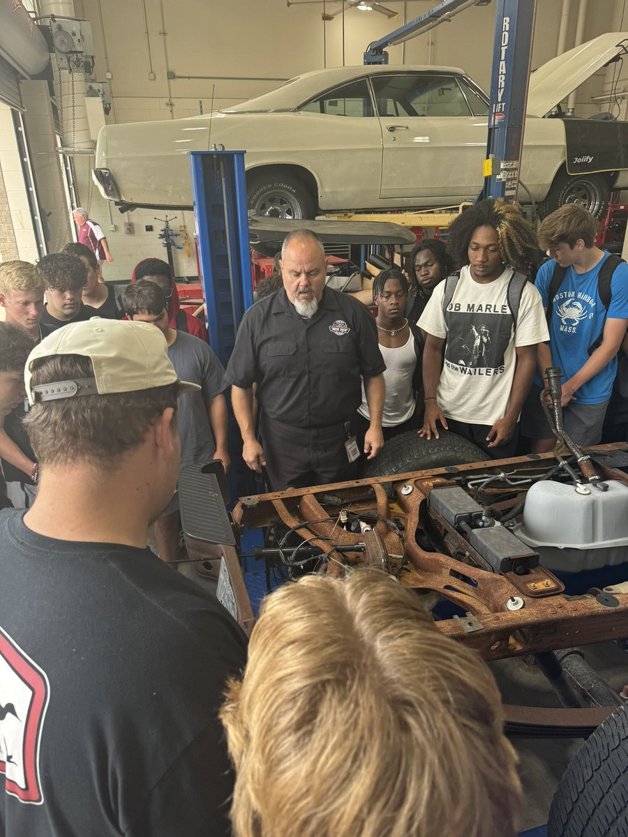 Thank you to Mr. Wilk and RRHS auto tech for teaching our players essential car care today. #BROTHERHOOD #BREAL