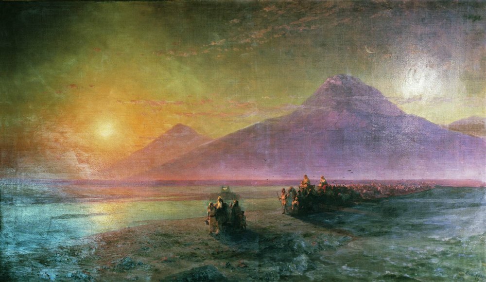 Dejection of Noah from mountain Ararat wikiart.org/en/ivan-aivazo…