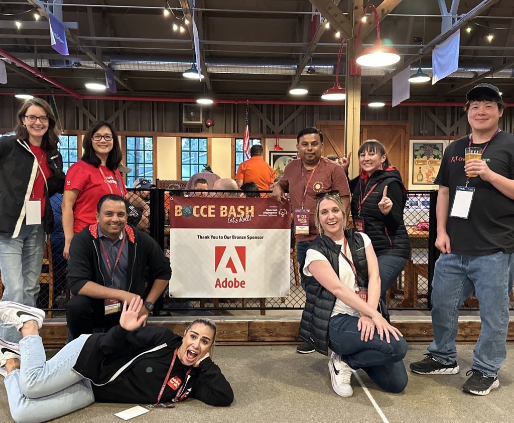 It’s always a fun time playing bocce with @Adobe! Thanks for supporting Special Olympics NorCal 😄