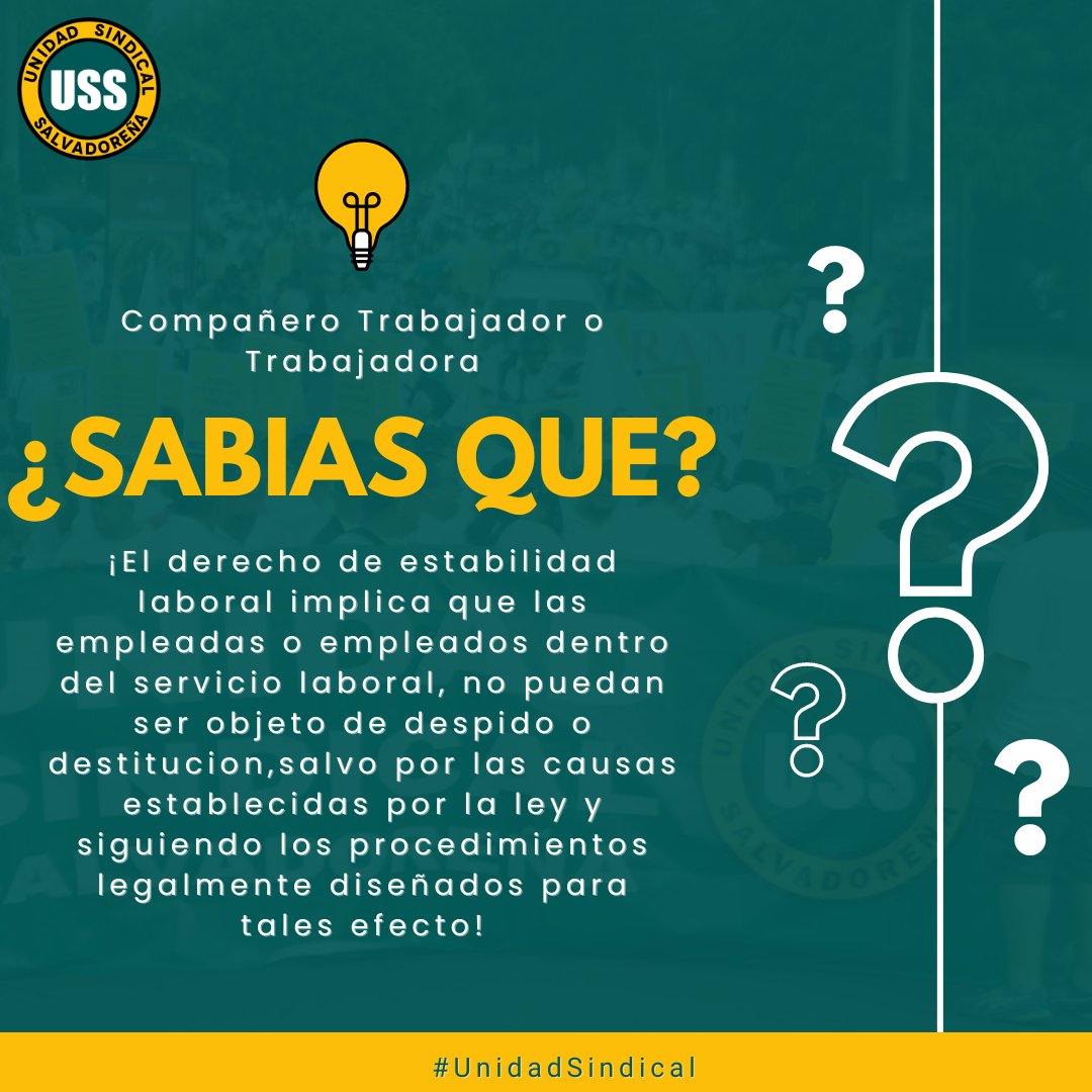 El derecho de estabilidad laboral implica que las empleadas y empleados dentro del servicio laboral no puedan ser objeto de despido o destitución, salvo por las causas establecidas por la ley ⚖️ y siguiendo los procedimientos legalmente diseñados para tales efectos 📋. 

Este