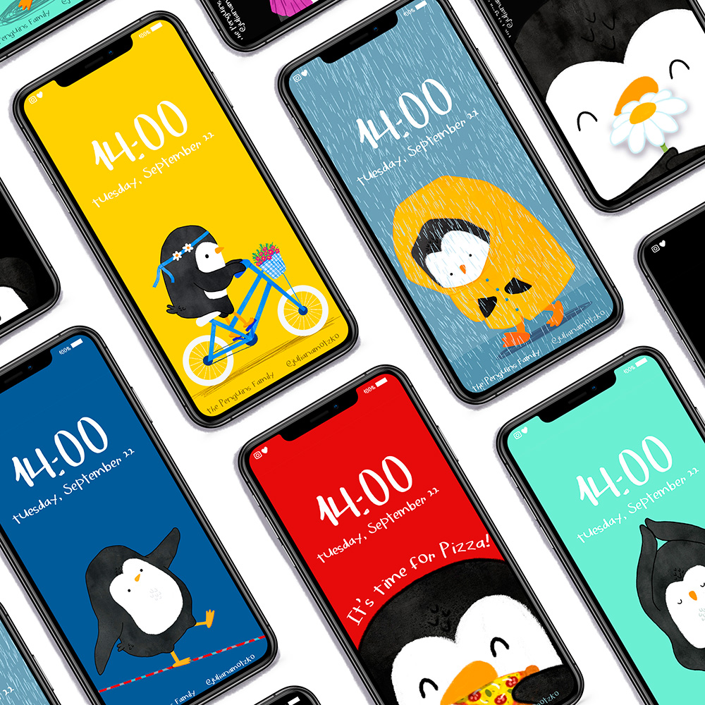 You can download our wallpapers for your phone in our highlights on instagram!
There's many options!
#ThePenguinsFamily #penguin #wallpaper #cute #PenguinsLife #life #cartoon #dailylife #illustrator #ilustracao #kidlitart #kidlitartist #插图师 #企鹅 #插画 #JulianaMotzko