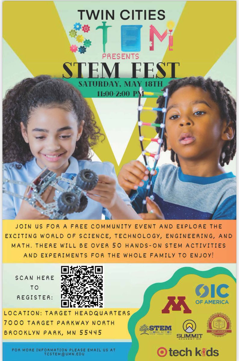 Friends in #Minnesota! ✨ I’m excited to participate in STEMFest with @CapstonePub tomorrow 🔭👩🏻‍🔬👨🏽‍🔬 Check out this FREE event 👇🏼